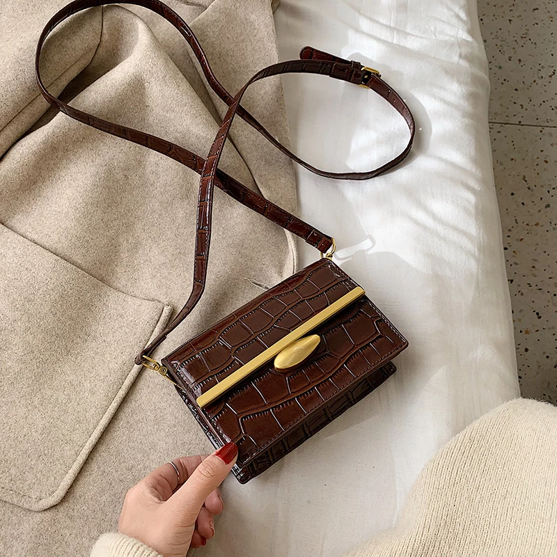 

Fashion Stone pattern PU Leather Crossbody Bags For Women Small Shoulder Messenger Bag Ladies Mini Travel Handbags