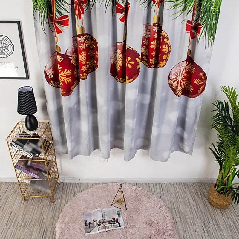 Merry Рождественская елка, оконные обработки, 3D занавески s valance, занавески s, большие оконные занавески, занавески s