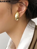 kshmir new fund is fashionable and simple metal smooth ear clip no ear hole ear buckle high texture joker earrings female