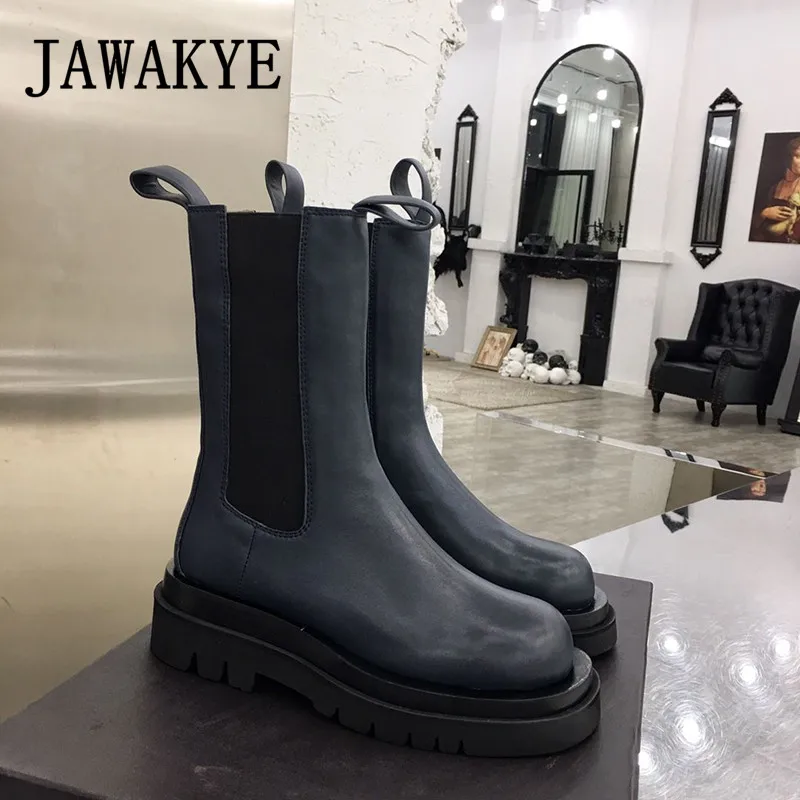 Ботинки Челси женские с узором в виде волн|Женские полусапожки| |