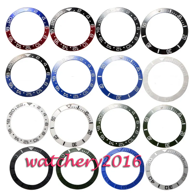 2019 Newest Hot parnis high-quality 39.9mm black blue green ceramic/Titanium bezel insert made for 44mm Automatic movement watch | Наручные