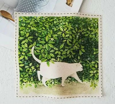 pattern 4 Серия кошек ручной работы Canson 300 г Акварельная бумага Рисование sketchbook 13x13 см aquarelle художественные принадлежности водная цветная книга руководство - Size: pattern 4