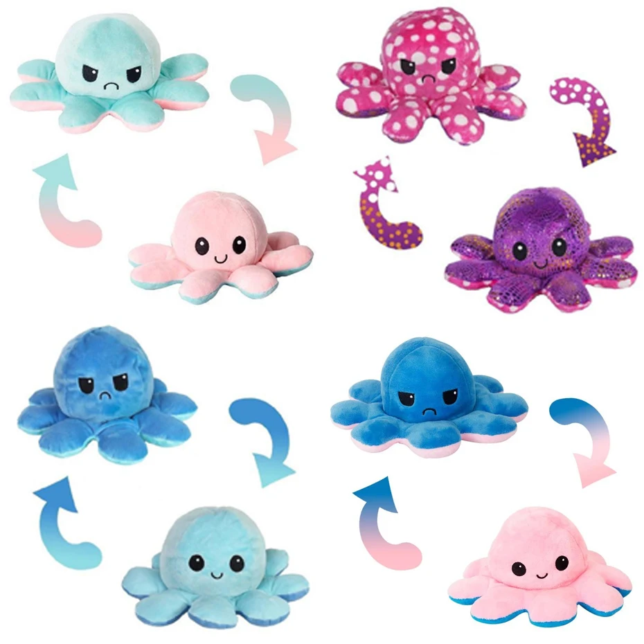 

Nap Luminous Toys pulpo New Plush Flip Reverse Ornaments Octopu Octopus Kids Plush Toy Reverse Supply Dropshipping Toys