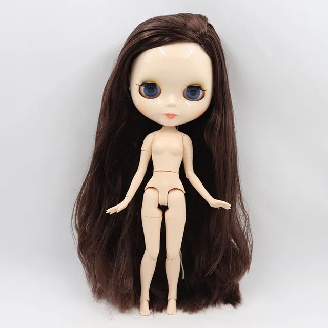 Ледяная фабрика Blyth кукла 1/6 BJD индивидуальные обнаженные тела с белой кожей, глянцевое лицо, подарок для девочки, игрушка - Цвет: BL0222 S