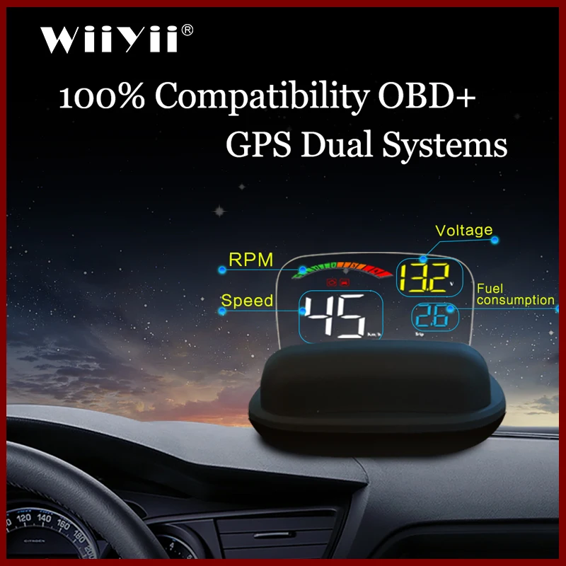 Новейший проектор C800 с объективом HD отражающий лобовое стекло OBD2 II EUOBD