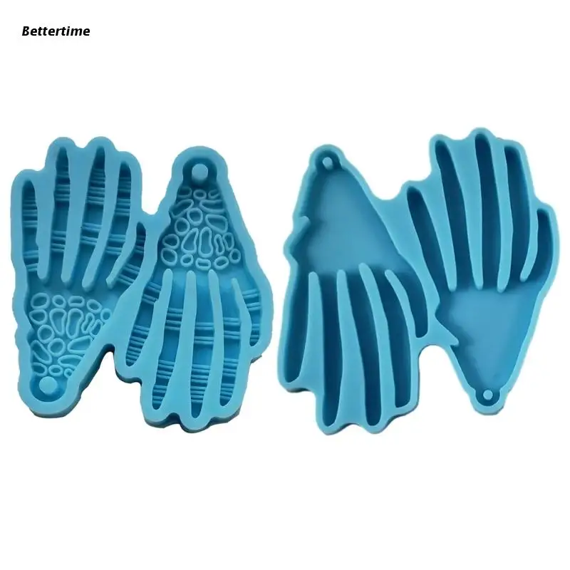 

B36D Halloween Skeleton Hand/Skeleton Without Pattern Hand Silicone Earring Mold Epoxy Resin Casting Jewelry Making Diy Craft