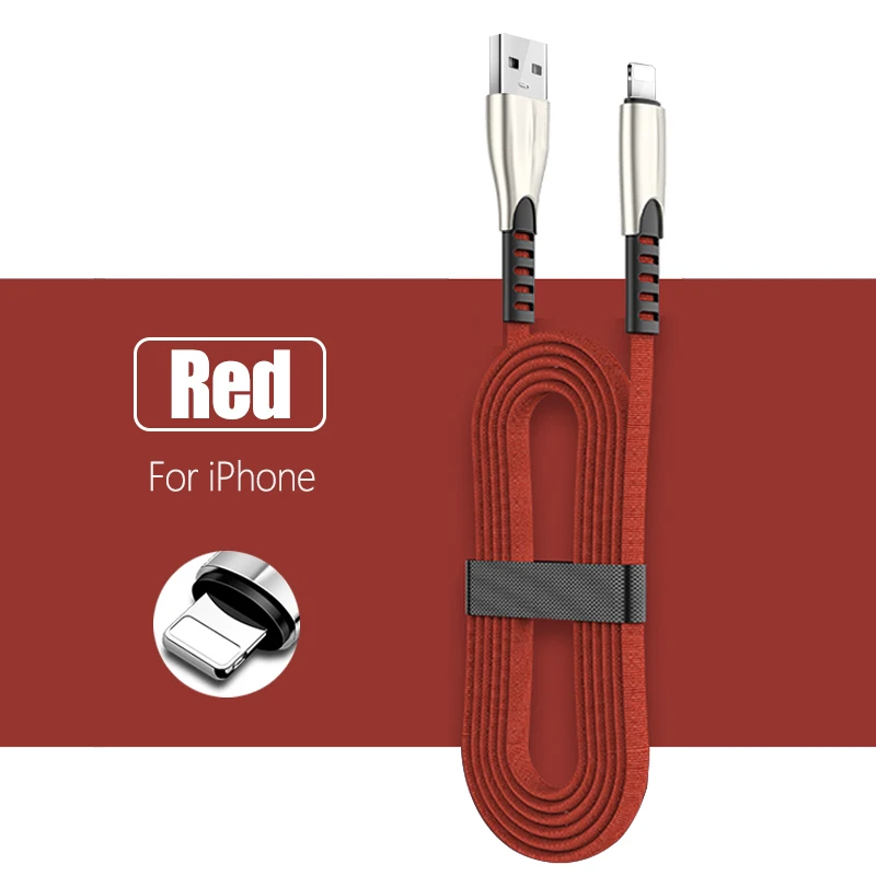 Кабель для быстрой зарядки type-C для huawei Xiaomi samsung iPhone EU Plug мобильный провод для зарядного устройства кабели для быстрой зарядки Android usb - Цвет: For iPhone Red