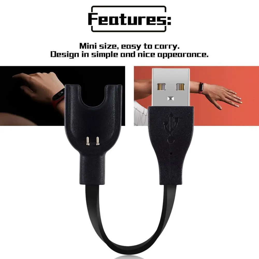 M3 сменный зарядный кабель для Xiaomi mi Band 3 USB быстрой зарядки умные аксессуары Xiao
