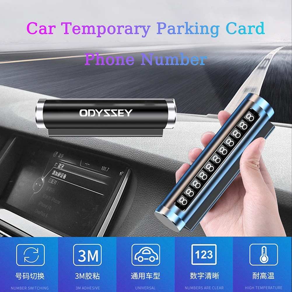 

For Honda Odyssey 2012 2021 2020 2019 Car Temporary Parking Card Phone Number Plate Automobile Accessories Car Sticker Customize