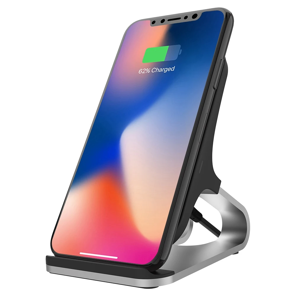 KISSCASE Qi Беспроводное зарядное устройство для iPhone XS XR X 7 8 Plus док-станция 10 Вт Быстрый держатель беспроводного зарядного устройства для samsung Galaxy S9 S8 Note 9 8