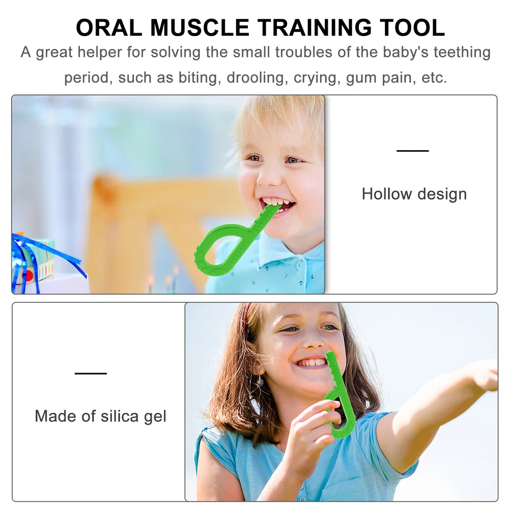 

1pc Silicone Teether Stick Oral Muscle Training Tool for Autistic Children