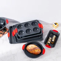 cup cake pan steel sheet muffin tray non stick bakeware biscuit pan microwave cake muffin tray cupcake mold muffin pan carbon