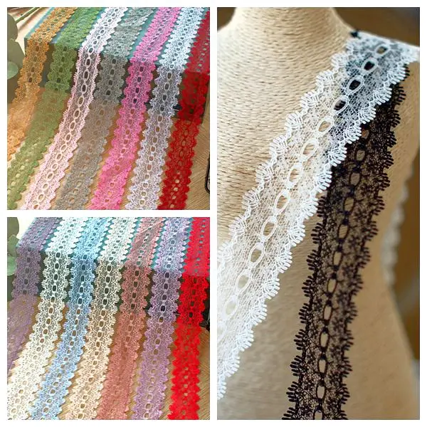 3 см Широкий перфорированный неэластичный кружевной аксессуар сделай сам