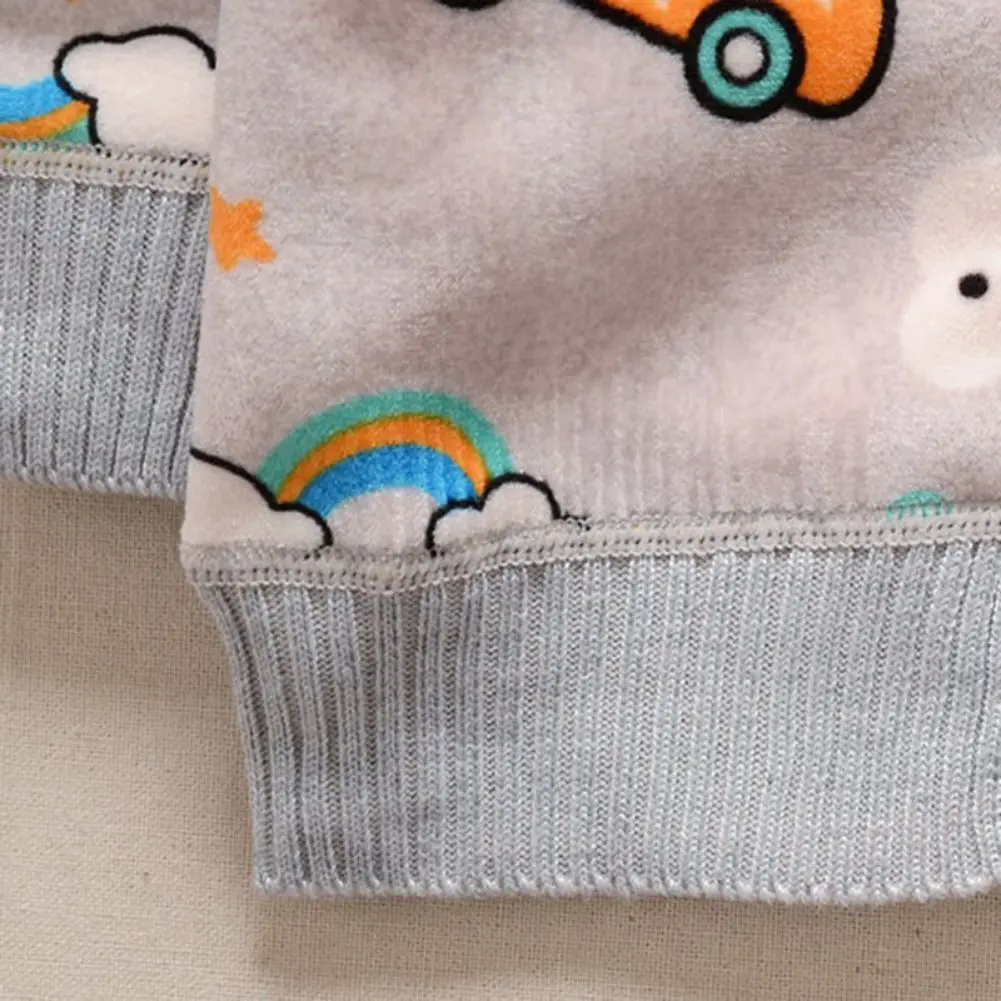 Осенняя теплая детская одежда, милая Повседневная Мягкая трикотажная верхняя одежда с принтом машины, куртка для девочек и мальчиков