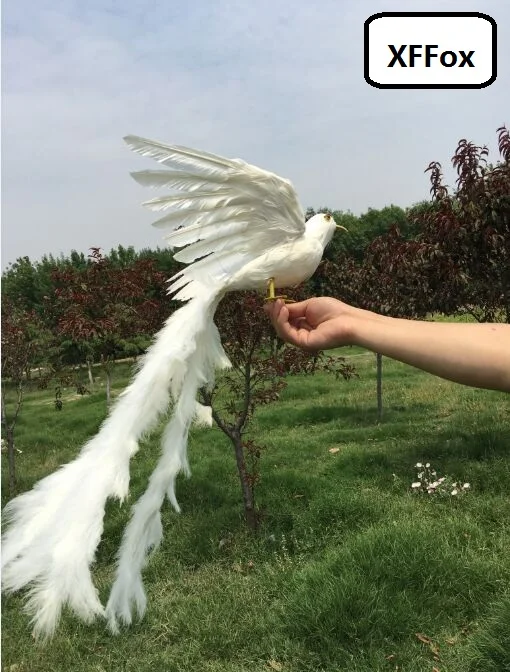 Новая имитация белой птицы модель из пенопласта и искусственной кожи игрушка в
