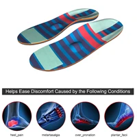 running non slip orthopedic arch support insole with simple stripe design of eva material high arch foot metatarsal support