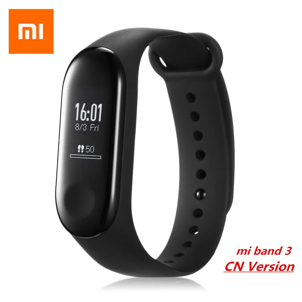 Mi Band 4 смарт-браслет Xiao mi спортивный фитнес-трекер Шагомер мониторинг сердечного ритма фитнес-браслет для xio mi Band 4 3 - Цвет: mi 3 CN Version