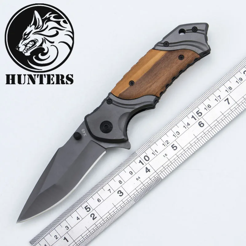 Тактический складной нож 57HRC клинок высокой твердости 440C полностью стальной для