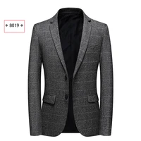 2021 men slim fit office blazer jacket fashion solid mens suit jacket wedding dress coat casual business male suit coat