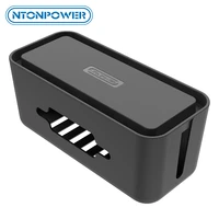 ntonpower rmb hard plastic desk organizer cable winder container case power strip storage box and dustproof cover for homesafety