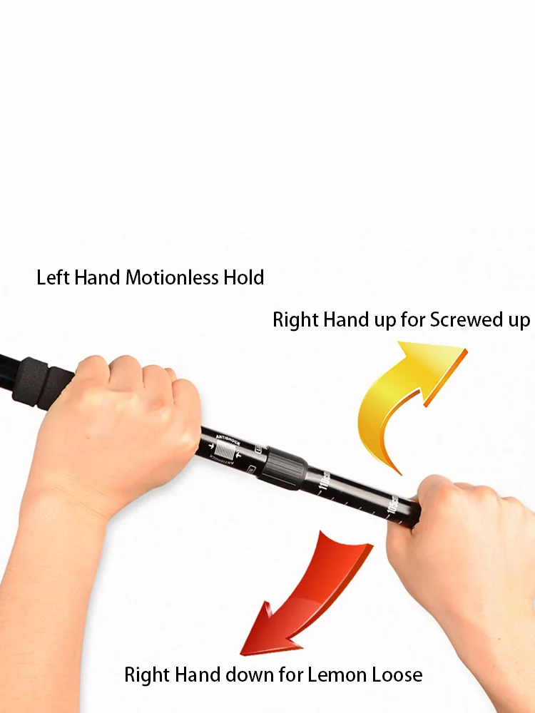 2Pcs Nordic Walking Sticks Hiking Poles Adjustable Trekking Telescopic Scandinavian Anti Shock Carbon/6061/7075 Al alloy | Спорт и