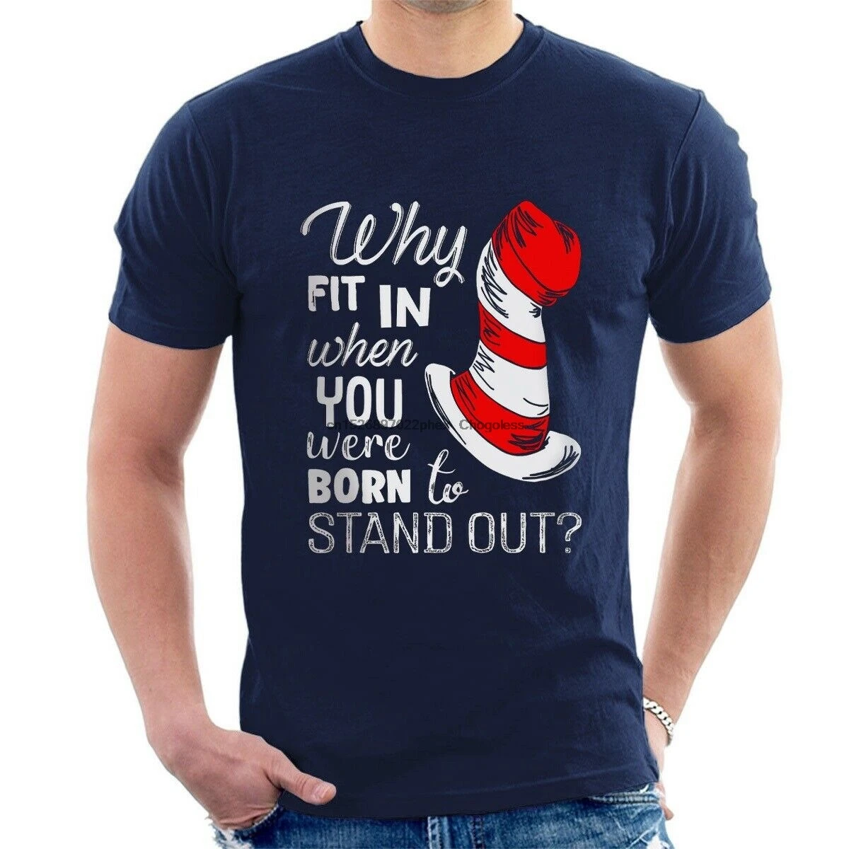 

WHY FIT IN WHEN YOU WERE BORN TO STAND OUT T-SHIRT Autism adults & kids size T29