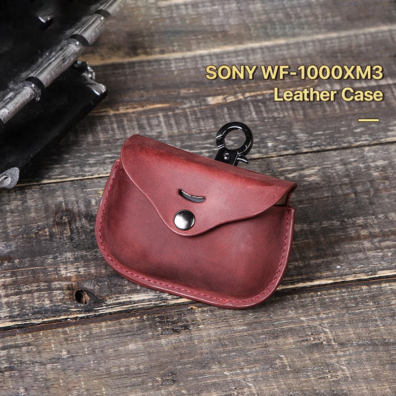 Кожаный чехол для наушников портативный сумка хранения Sony WF-1000XM3 умные