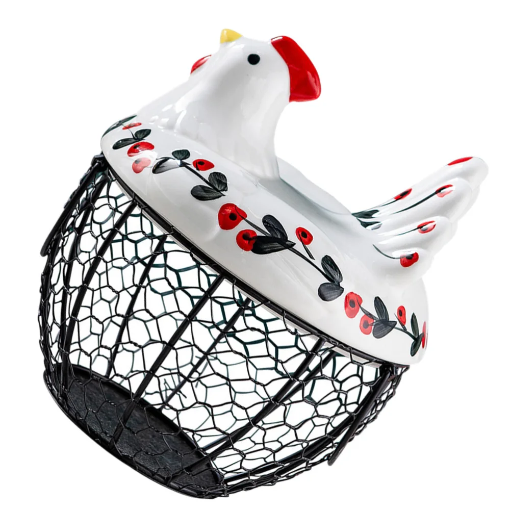 

1pc Chicken Shape Storage Basket Food Vegetable Egg Holder (Assorted Color)