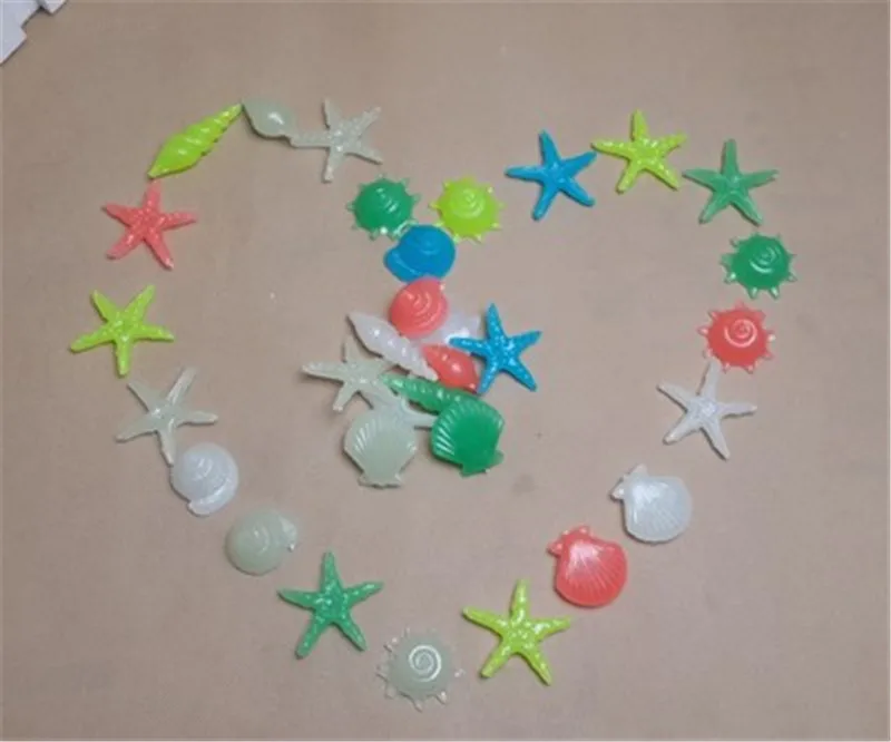 5/10/20 шт красочные светящиеся звезды раковину в форме камни декоративные