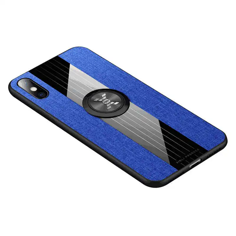 Blue With Ring Кожаный кольцевой магнитный держатель телефона чехол для huawei Honor P20 P30 mate 8 9 10 20 Pro Lite защитный чехол из ТПУ задняя крышка Coque - Цвет: Blue With Ring