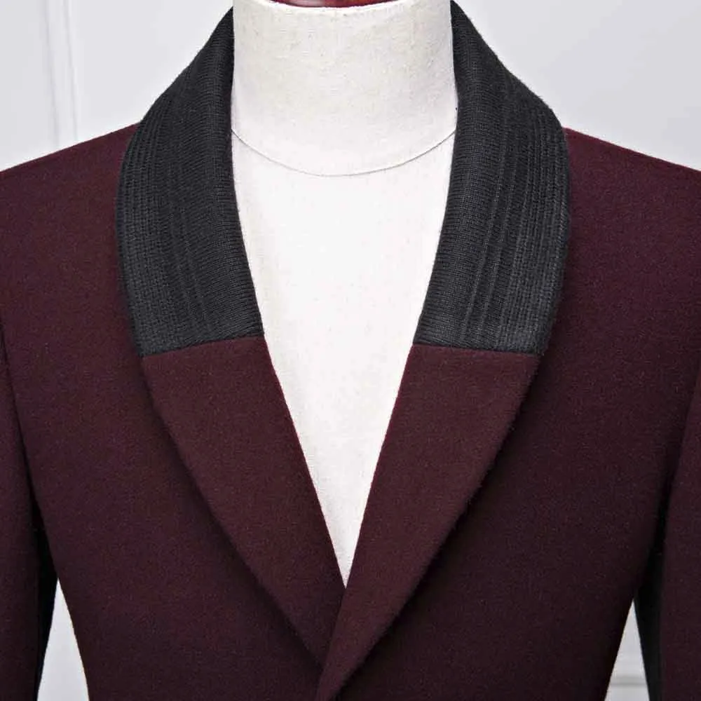 Осенне зимний мужской блейзер куртки повседневный Тренч модное деловое длинное