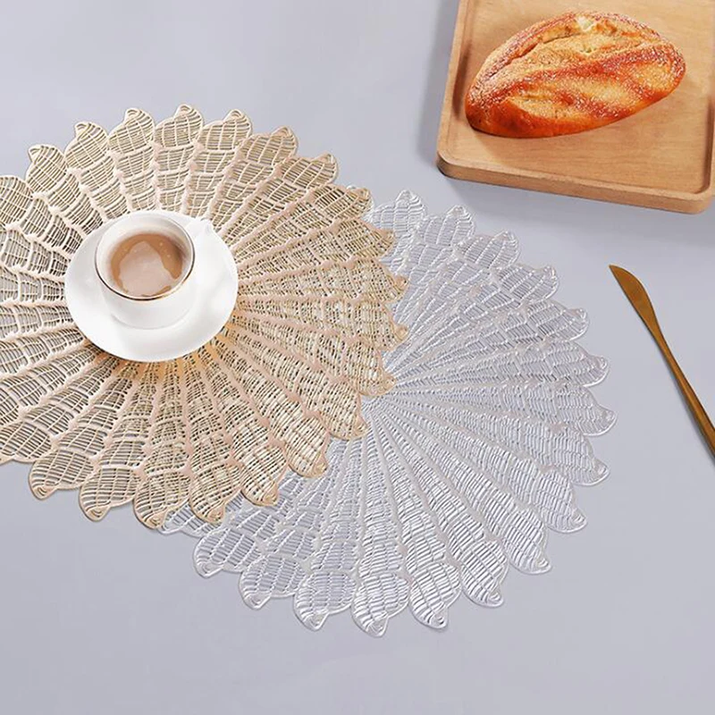 

New Hot PVC Hollow Insulation Coaster Pads Table Bowl Mats Home Christmas Decor Heat Resistant Placemat Dining Cookice Kitchen