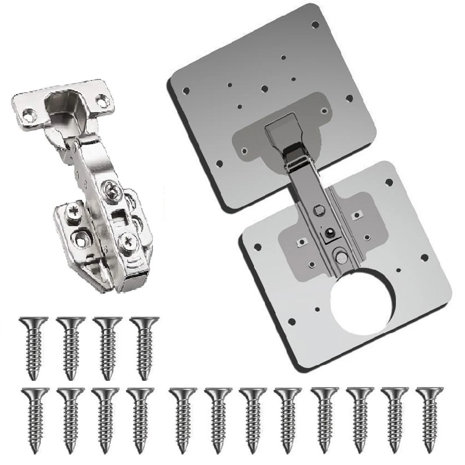 

door Hinge Repair Plate Stainless Cabinet Furniture door hinge fixing plate door with Screws/Hinge closet Maintenance board set