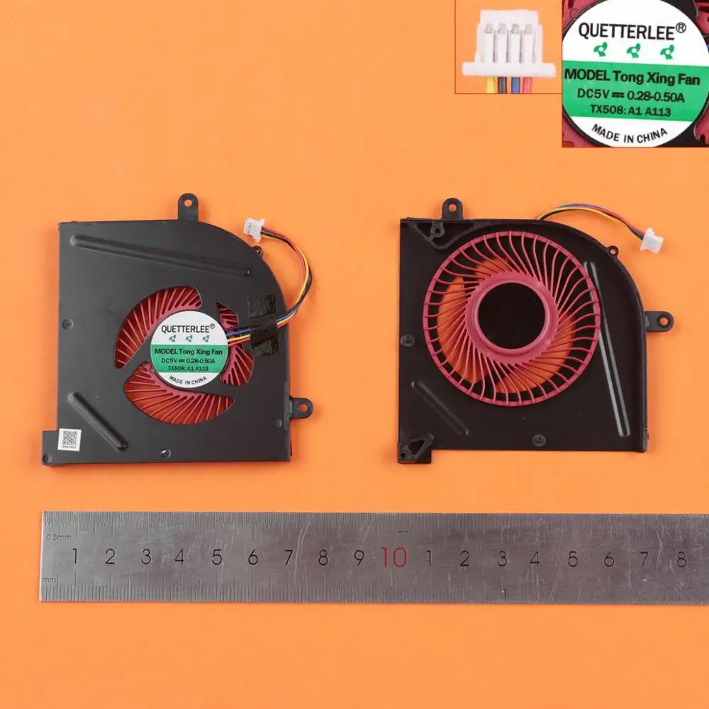 

New Laptop Cooling Fan For MSI GS63VR GS73VR MS-17B1 17B2 16K2 16K3 GS73 GS62 Red Blades(For CPU Fan,High Copy)