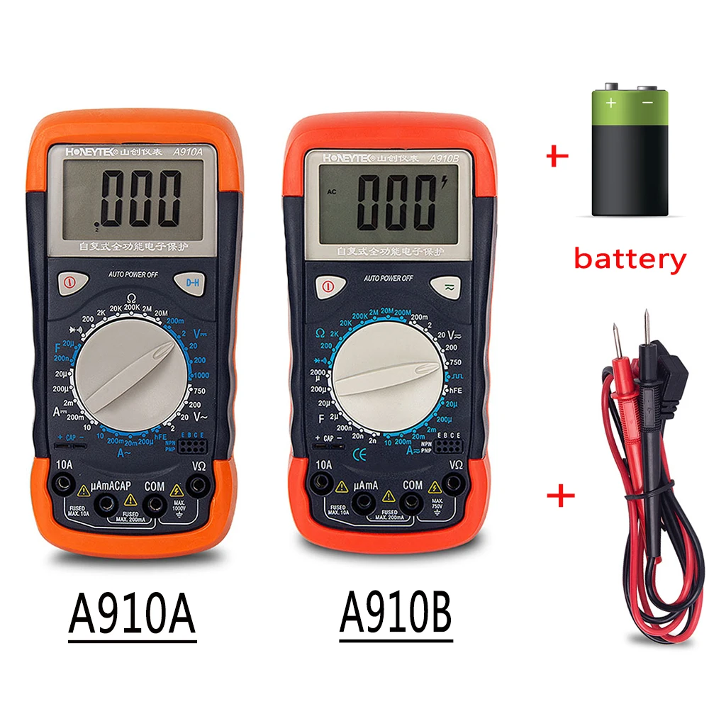 Портативный мультиметр цифровой профессиональный тестер емкости с