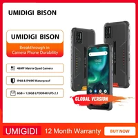 android 10 smartphone umidigi bison ip68ip69k waterproof rugged phone 48mp matrix quad camera 6 3 fhd display 6gb128gb nfc