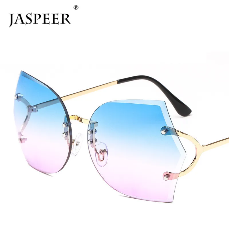 Женские и мужские солнцезащитные очки без оправы JASPEER роскошные брендовые