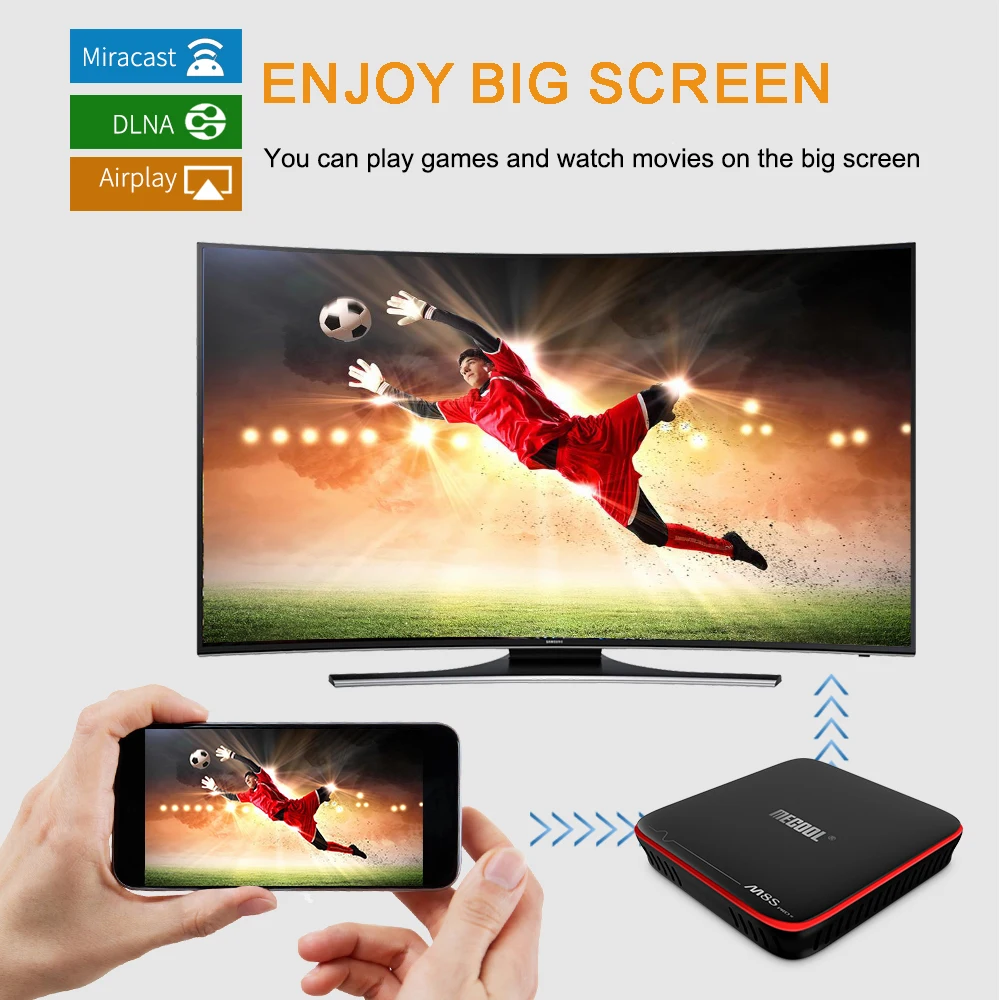 Mecool M8S PRO W Smart tv Box Android 7,1 Amlogic S905W 2 ГБ DDR3 16G rom IP tv 4K 2,4G WiFi приставка tv Box F rom ES/RU