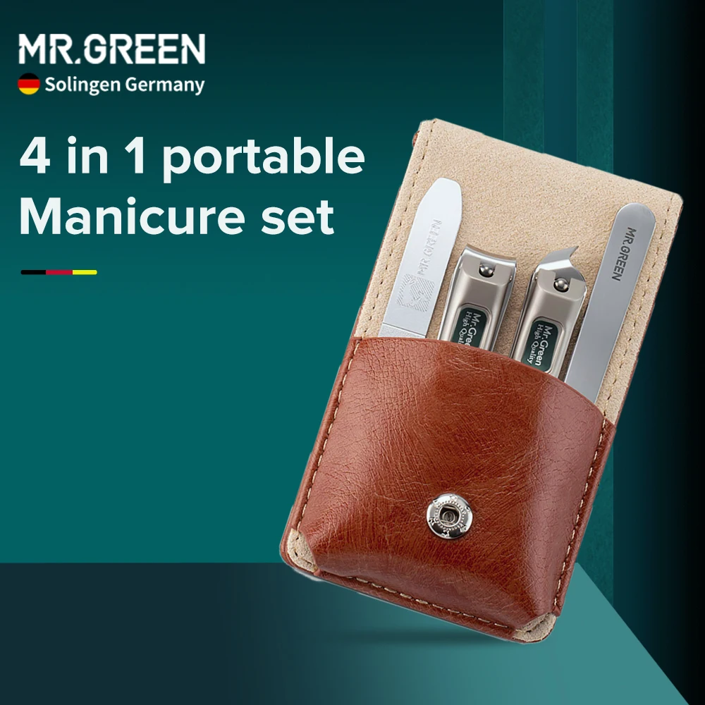 

MR.GREEN Nail Clippers Nipper Nail Tools Set Manicure Pedicure Kit Stainless Steel Travel Case Gift Nail File Eyebrow Tweezers