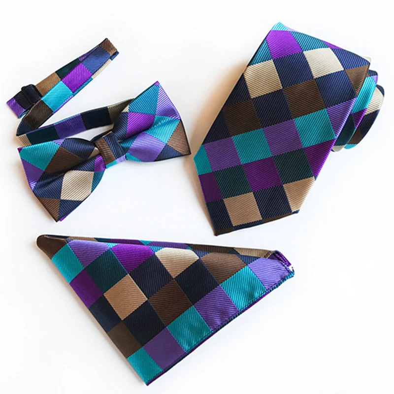 Модный Шелковый бабочка 8 см Карманный платок набор галстуков красная синяя