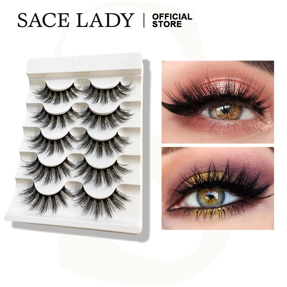 

SACE LADY 3D Eyelashes Makeup Natural Thick Long Eyelash False Lashes Make Up Beauty Extension Tools 5 Pairs Cosmetic Wholesale