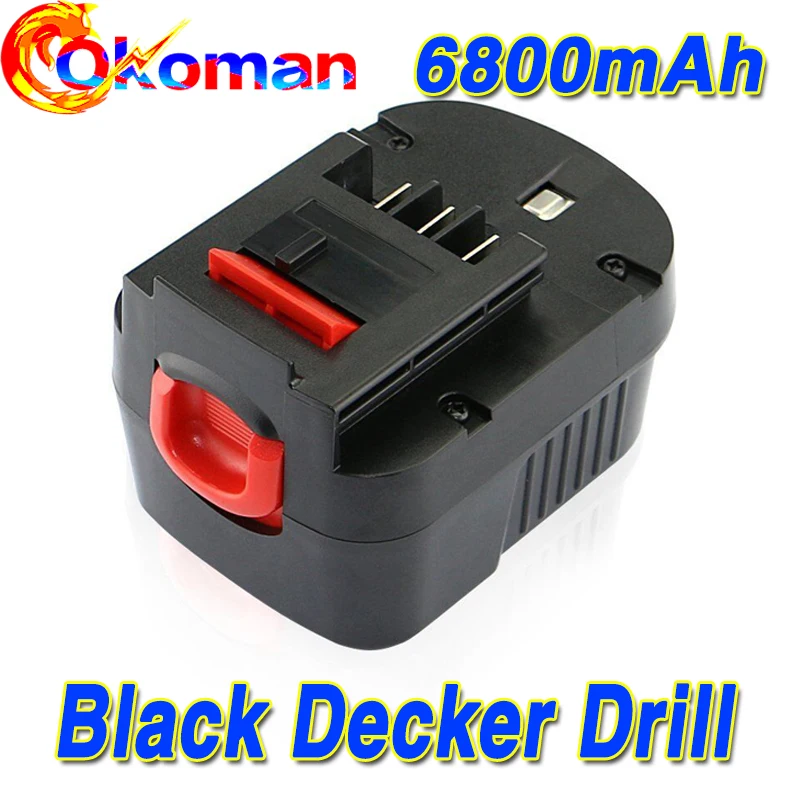 Никель-металлогидридный аккумулятор Black & Decker A12 A12ex Fsb12 FS120b A1712 HP12k HP12 12 В 6800 мАч -