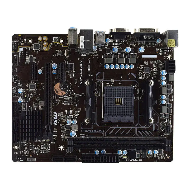 msi a320m pro vds v2 socket am4 amd a320 desktop motherboard ddr4 32gb support ryzen 5 2500x 3600 cpus pci e 3 0 vga dvi usb3 1 free global shipping