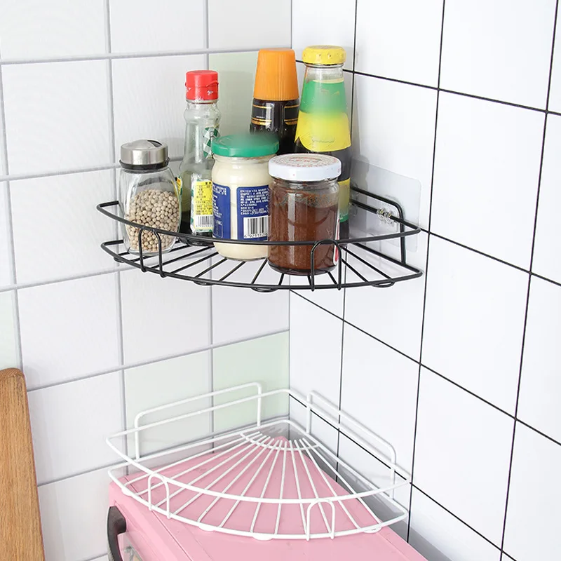 Многофункциональная металлическая треугольная полка для ванной настенные полки