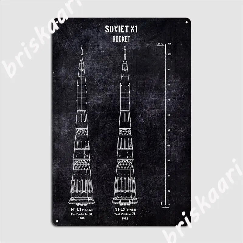 

Soviet N1 Metal Sign Wall Pub Kitchen Design Plaques Tin Sign Posters