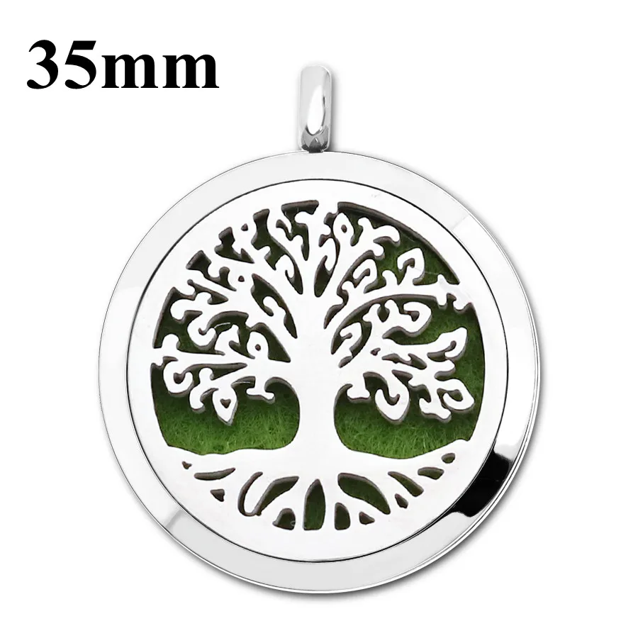 35mm Aroma Pendant Magnetic 316L Stainless Steel Aromatherapy Essential Oil Diffuser Perfume Locket Jewelry Free 10 Pads | Украшения и