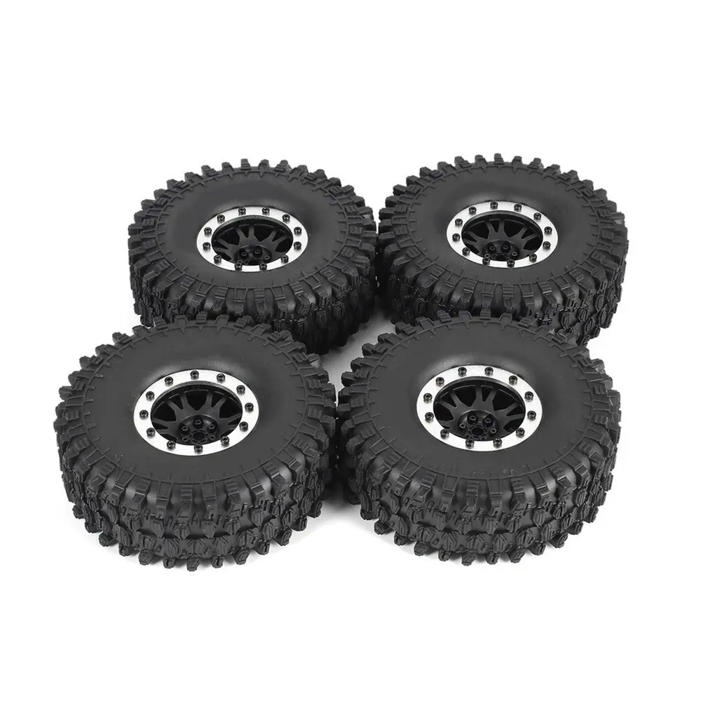 

4pcs 5020 1.9in Rim Rubber Tyre Tires Beadlock Wheel Set For Axial SCX10 RC4WD D90 1/10 RC Crawler Car Model Spare Parts