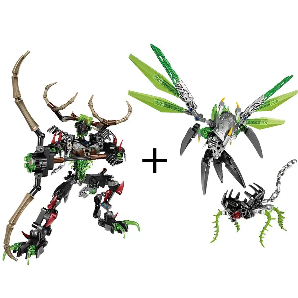 

BIONICLE 261pcs Umarak Uxar figures Building Block Toys For Boys Compatible All Brands 71310+71300 BIONICLE Toys Gift