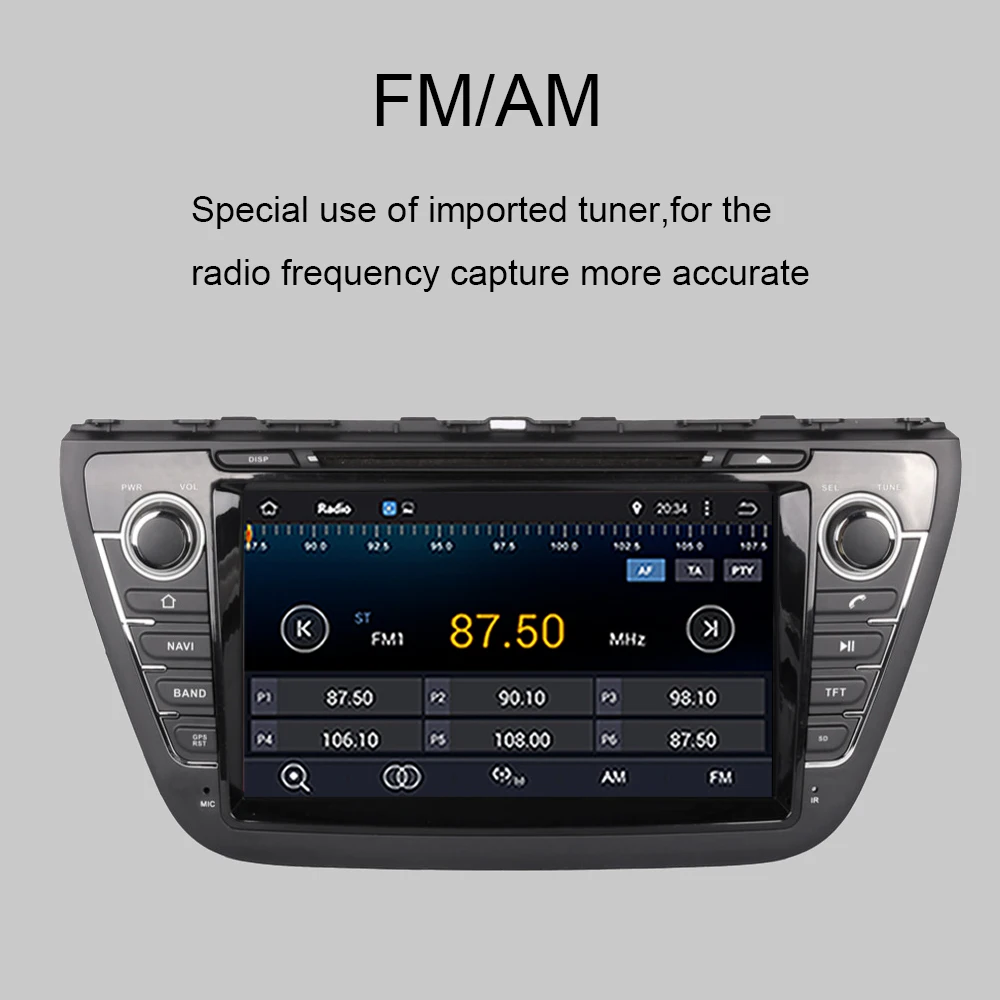 Автомагнитола для Suzuki SX4/S с GPS-навигацией Android 10 0 2013-2021 радио стерео DVD-плеером |