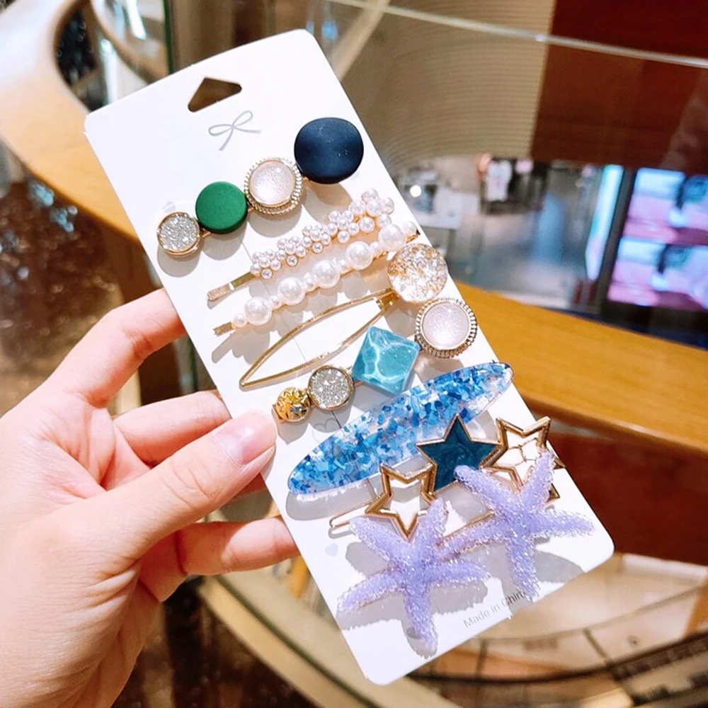 

Acrylic Resin Hair Pearl Hair Clips Barrettes Glitter Crystal Hairpin Elegant Hair Clip Accessories For Women Girls Hair Gifts